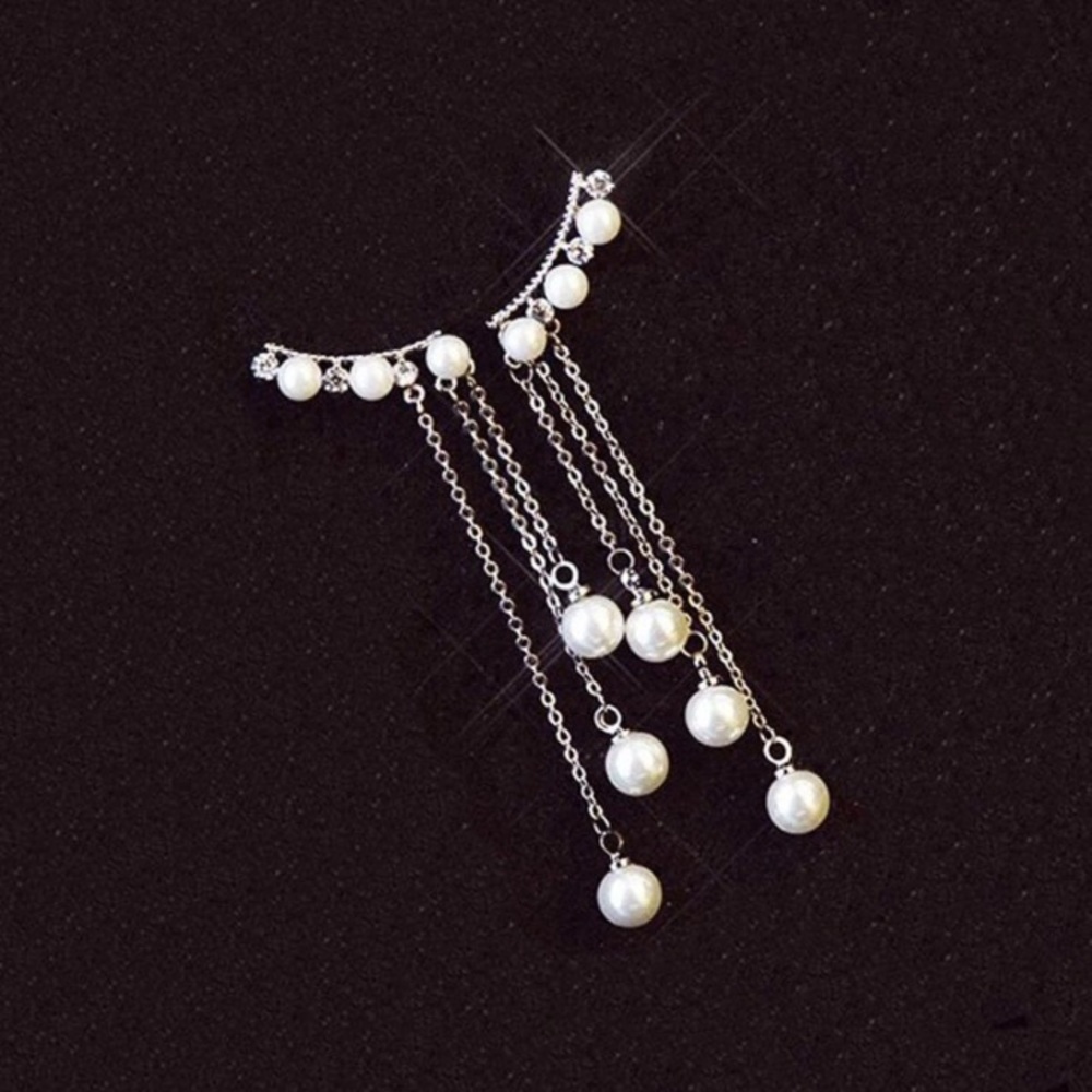 NEW!💙💎SILVERY CZ PEARL LOOK! SPARKLING DROPS💎💙 - Picture 4 of 8